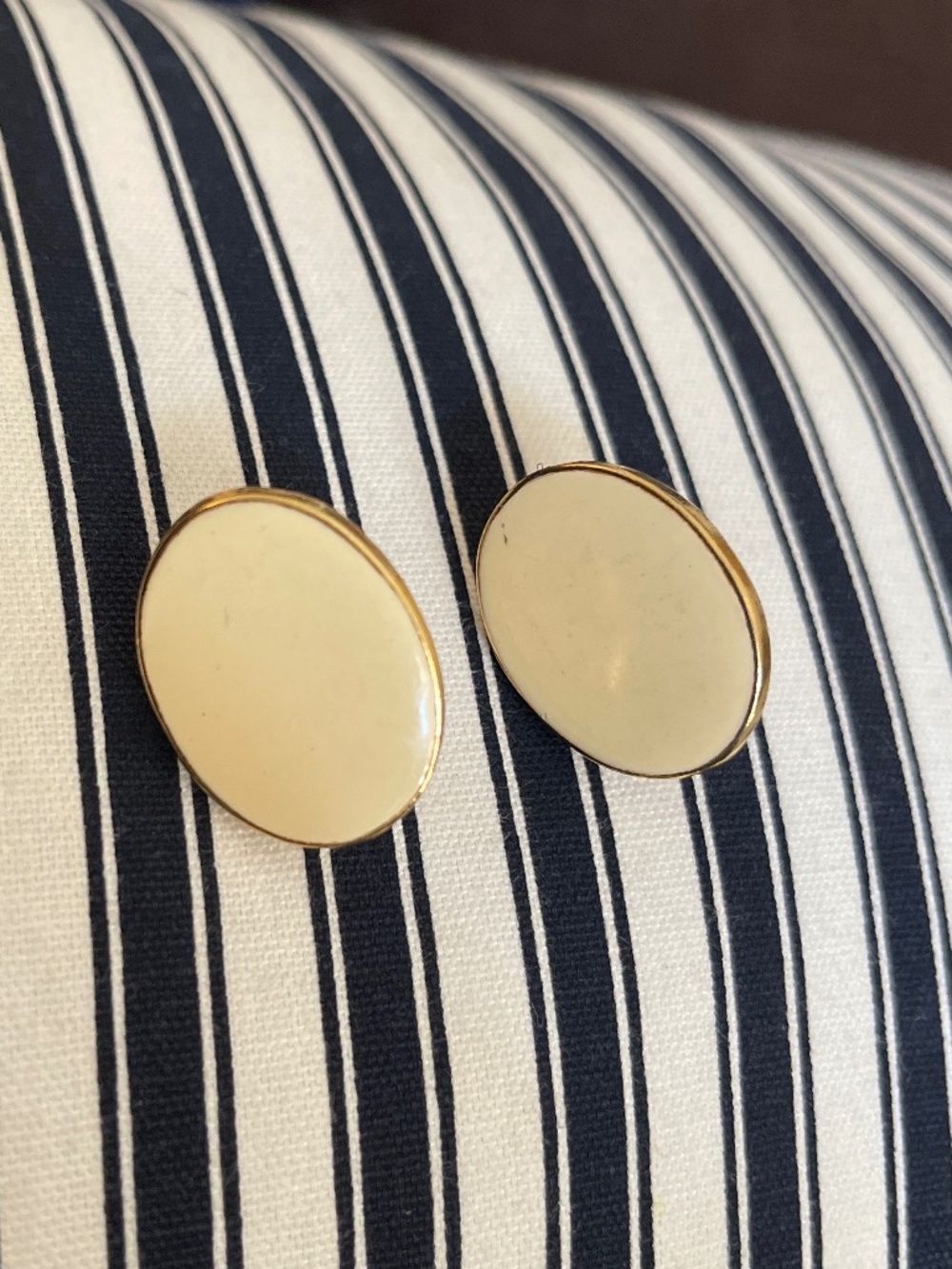 Enamel screw back earrings